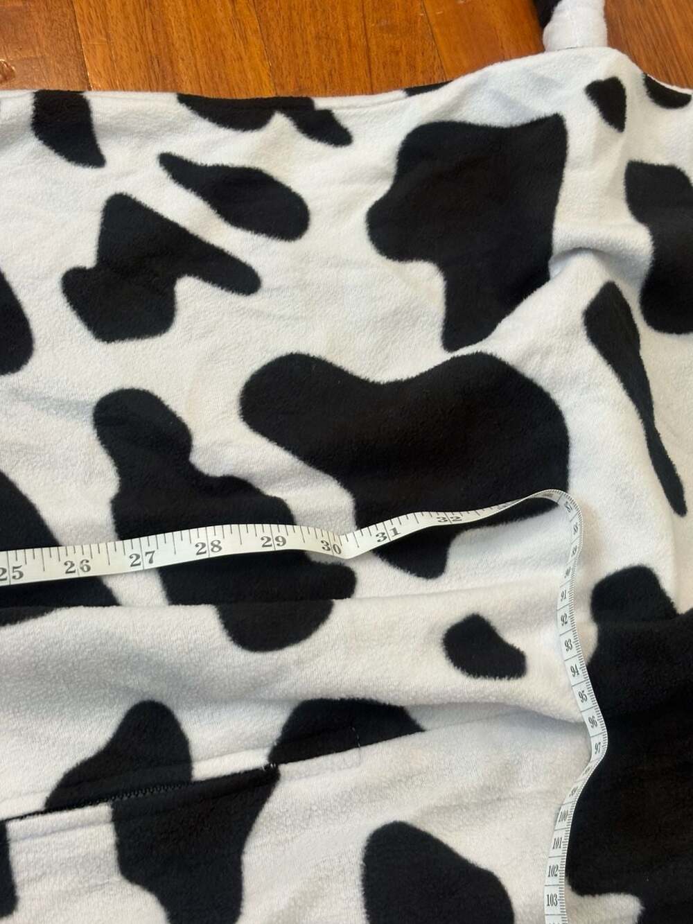 Cow Animal Character Fleece Hooded Onesie Jumpsuit with Tail Adult XL - Picture 5 of 7